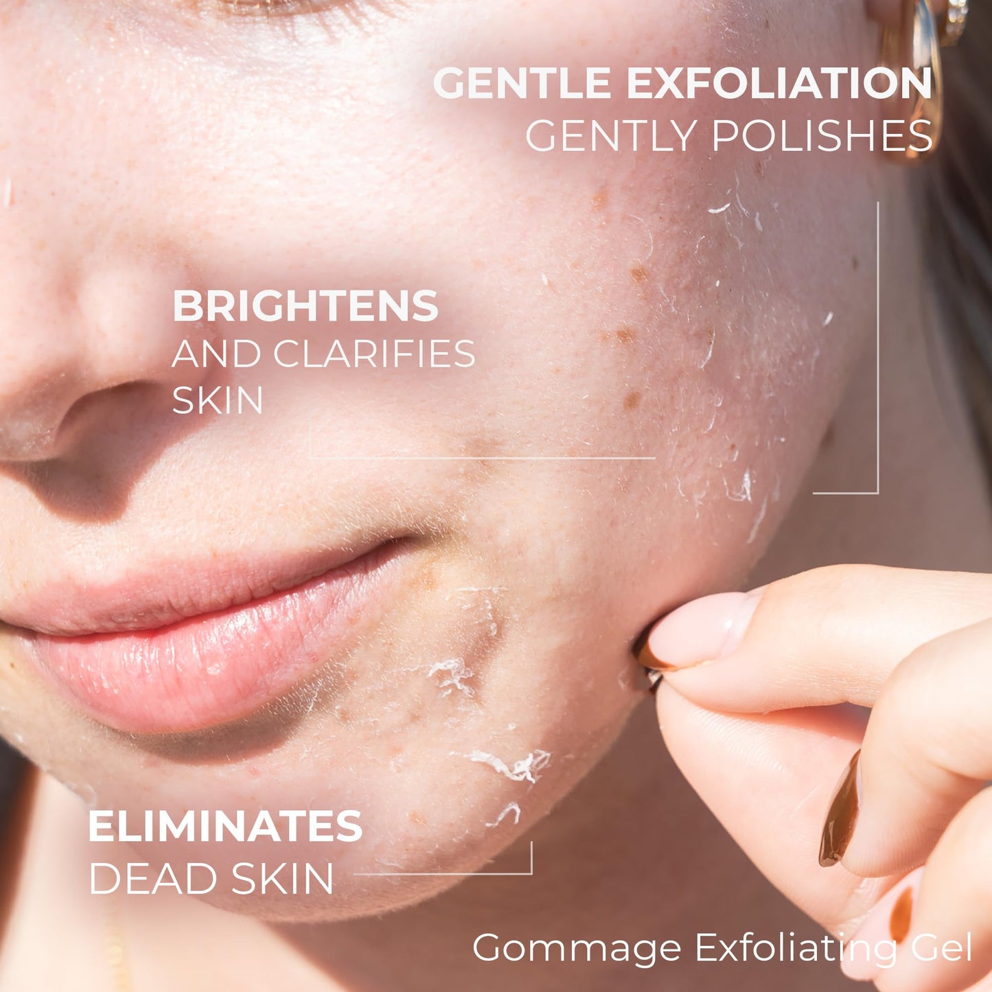 Sonage Gommage Exfoliating Gel – Gentle Gommage Exfoliant for Face | Facial Peeling Gel Removes Dead Skin, Brightens & Smooths | Non-Abrasive Face Exfoliant Scrub | Clean, Vegan Skincare (15 ml)