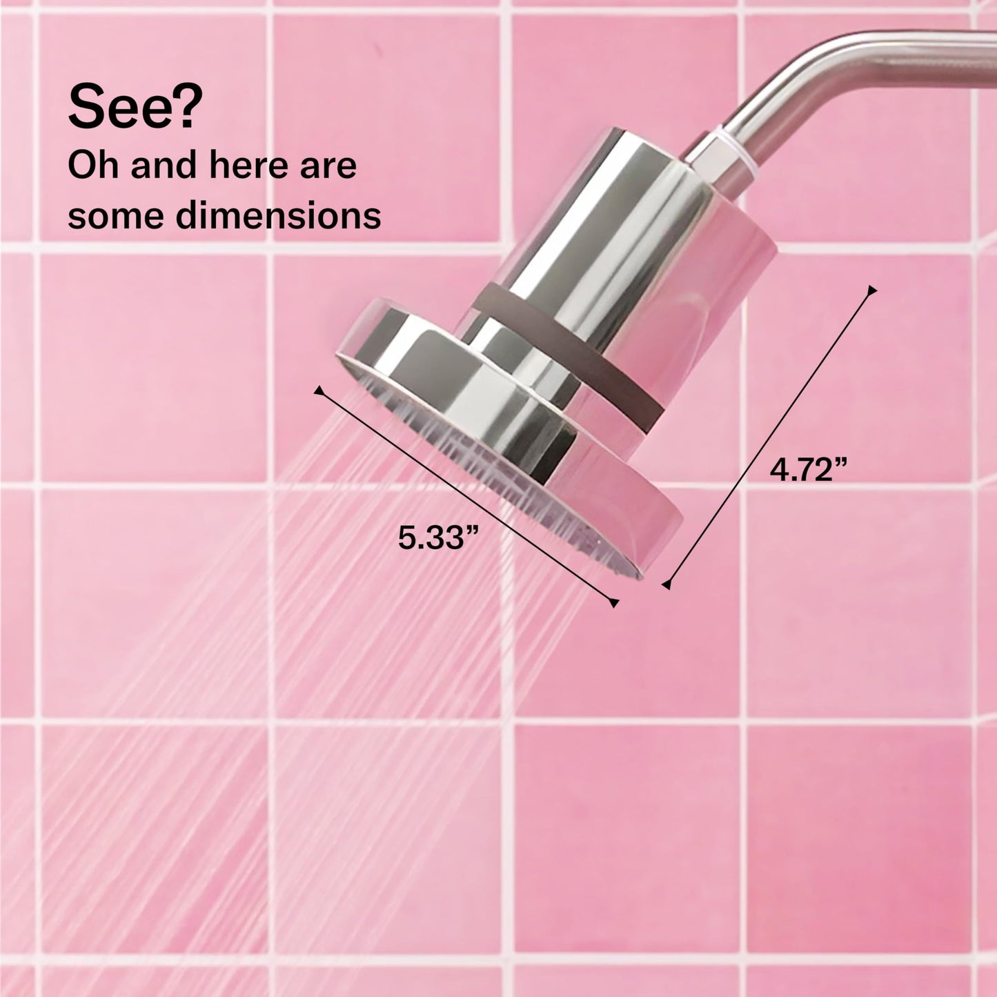 THE JOLIE FILTERED SHOWERHEAD with Shower Filter System- High Pressure Showerhead, Hair and Skincare Accessory to Improve Beauty and Personal Care Routine (New Modern Chrome)
