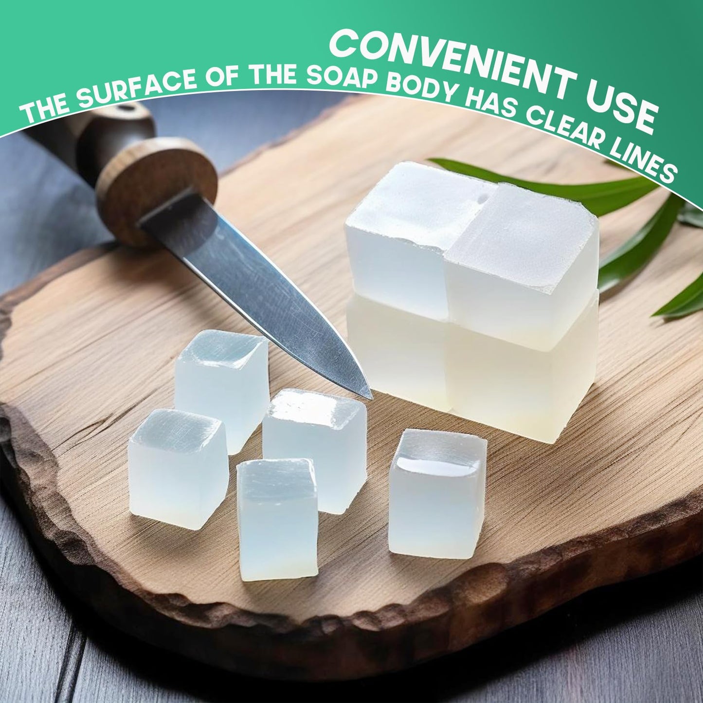 EDSRDRUS 4LB Unscented Glycerin Soap Base DIY Handmade Moisturizing Melt and Pour Soap Base for Crafting, Vegetable Glycerin & Coconut Oil, Easy to Cut (White,4LB)