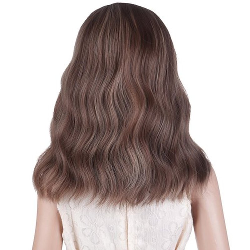 DUDUWIG Blonde Brown Wig for Kids Girls Short Curly Wig Blonde Brown Wigs for Dress Up Party Cosplay Synthetic Wigs Hairnet Include