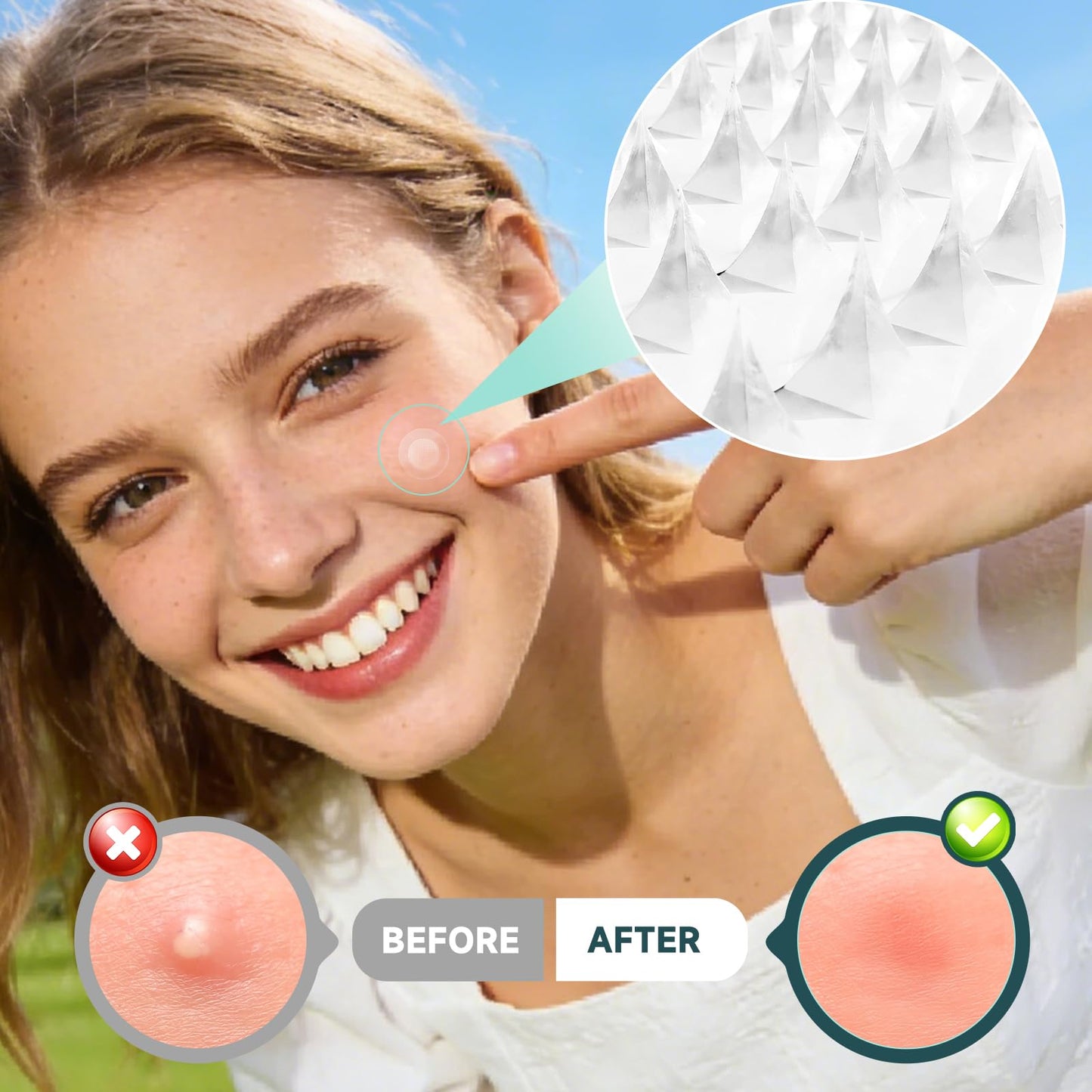 Microdart Pimple Patches for Face 9 Count,Hydrocolloid Acne Patches,for Early Stage Zits ,Spot Patch with 395 Microdart