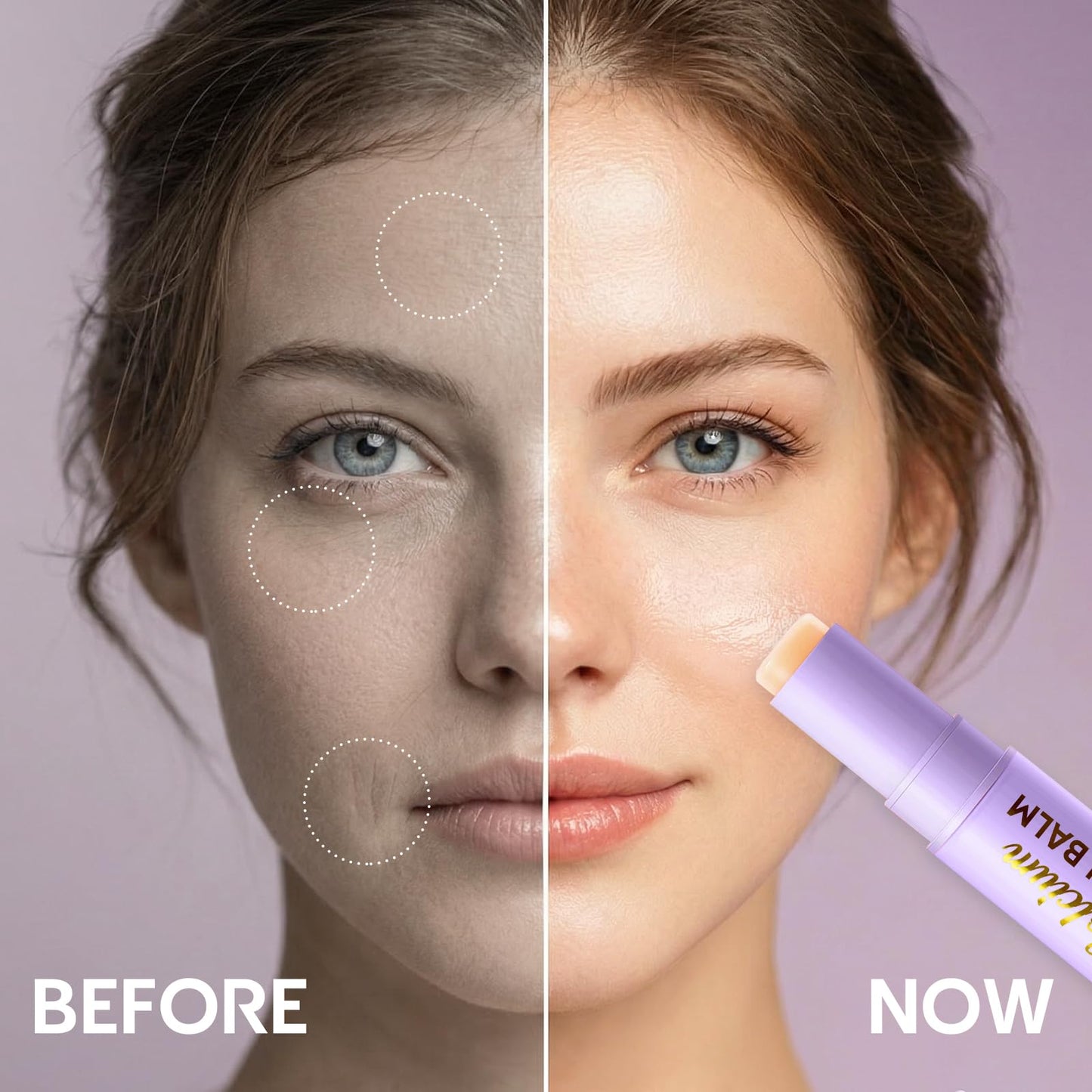 Calcium Multi Balm Stick - Collagen Moisturizing Cream Stick for Hydrating and Firming - Suitable for Eyes, Neck, and Face