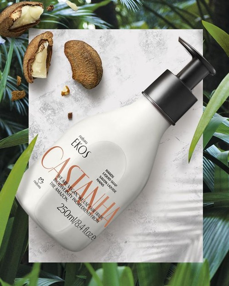 natura - Ekos Castanha (Brazil Nut) Renourishing Liquid Hand Soap - Anti-Dryness - Coconut Derived Cleanser - Vegan Skin Care - Brazilian Beauty Secrets - Self Care & Body Care - 8.4 fl oz (250ml)