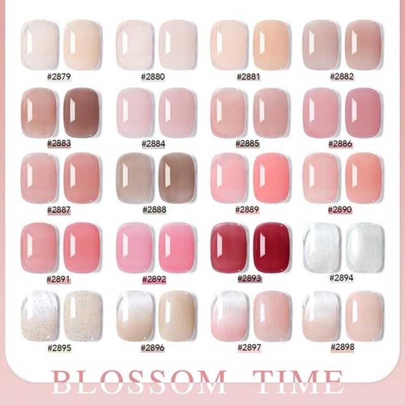 GAOY 23 Pcs Gel Nail Polish Kit, Nude Pink Glitter UV Gel Nail Polish Set with Glossy & Matte Top Coat and Base Coat for Nail Art Home DIY Gel Nail Kit