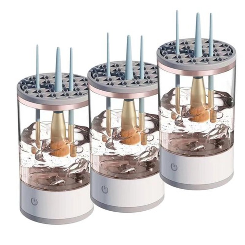 Beauty Swirl Cosmetic Brush Cleaner, The Cozy Luna Brush Cleaner, Makeup Brush Cleaner Machine, Electric Makeup Brush Cleaner, Automatic Makeup Brush Cleaner, for All Size Makeup Brush (3PCS)