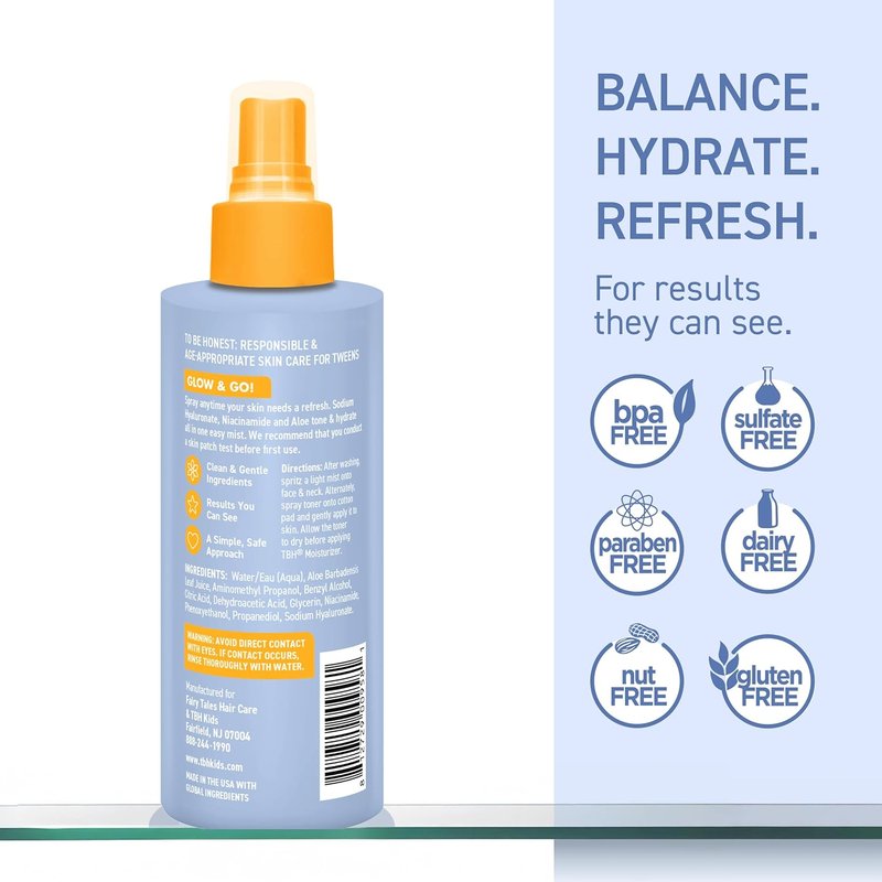 Hydrating Toner for Kids - Gentle, Alcohol-Free Formula with Aloe & Hyaluronic Acid | Safe for Sensitive Skin - 6 oz