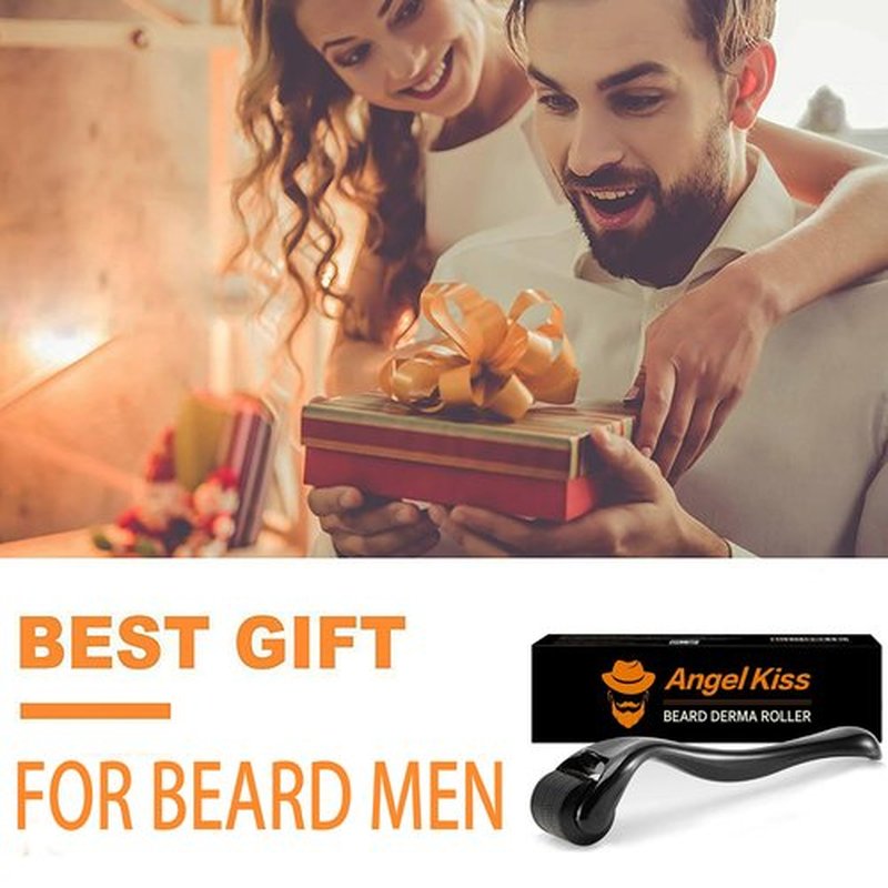 Angel Kiss Beard Derma Roller, Microneedling Roller For Face, Microneedling Stamp For Face, Roller for Beard, Microneedle Roller For Women and Men - 0.25mm