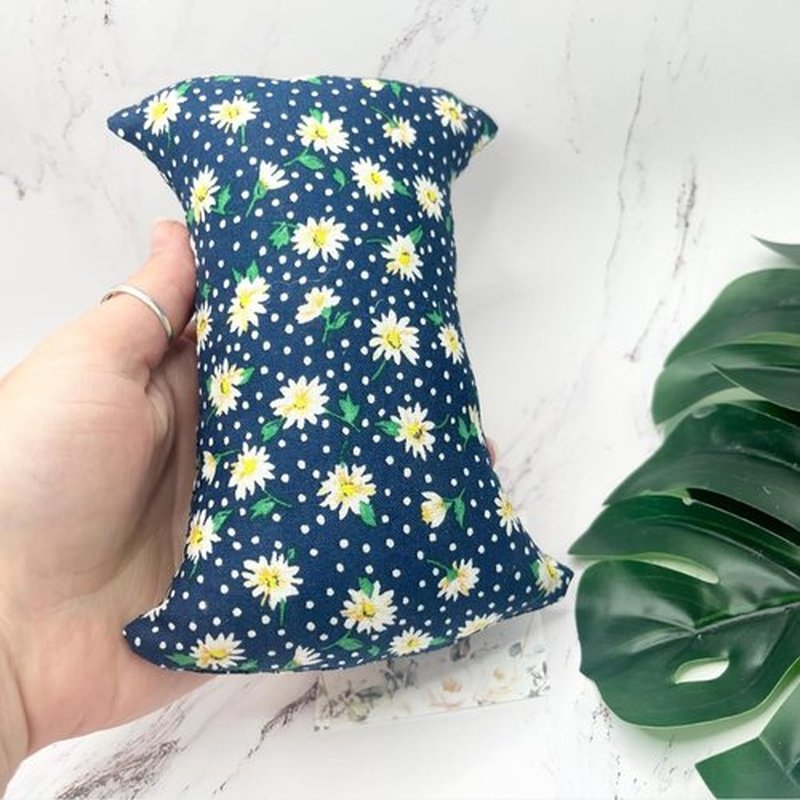 Strapless Handcrafted in The USA Cotton Breast Pillow for Woman Gift for her Side Sleeper Chest Relief Pillow While Sleeping with Anti Aging in Wrinkle Prevention (Navy Flowers)