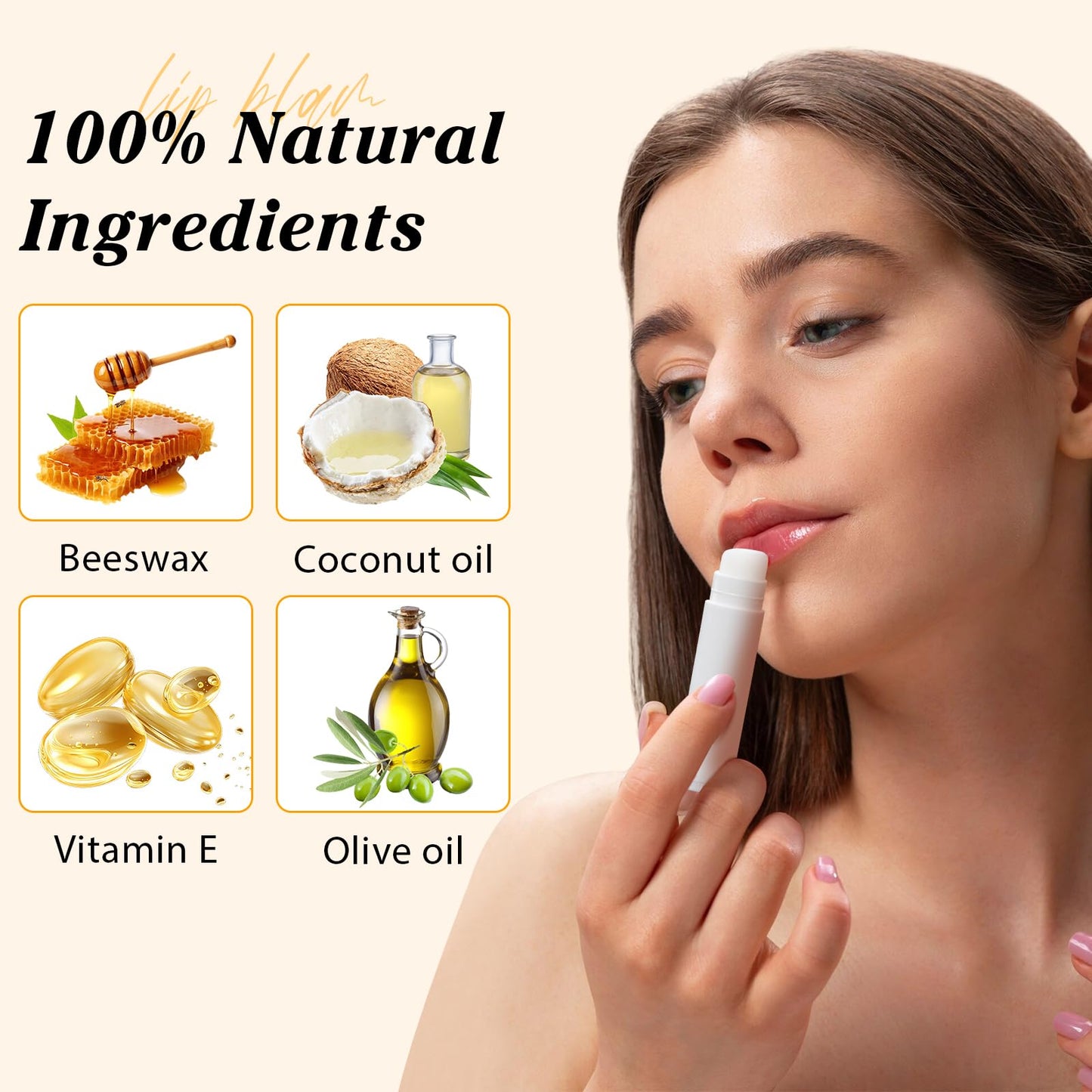 40 Pack Natural Lip Balm Bulk Unlabeled, Mini Diy Blank Lips balm, Personalized Small Gifts Party Favors, Wedding or Baby Shower for Girls Adults