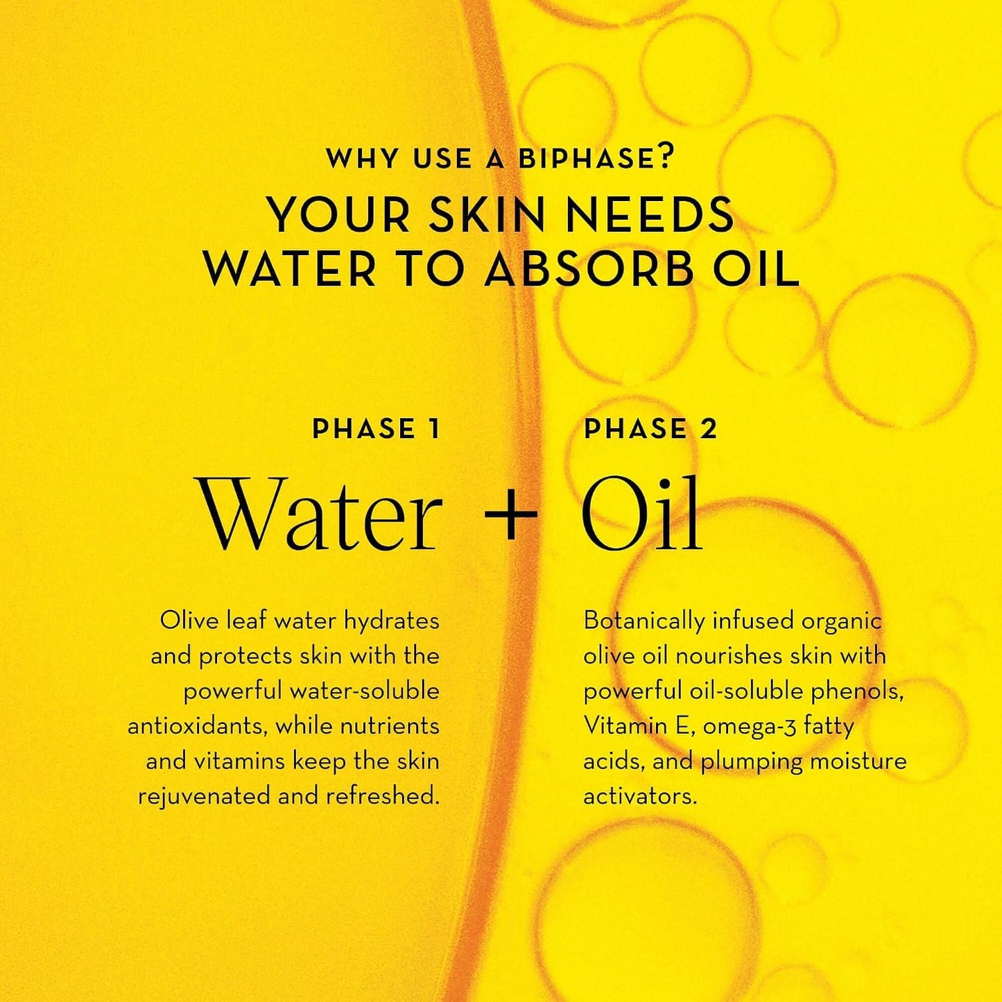 Furtuna Skin Biphase Moisturizing Oil - Hydrating, Plumping & Protecting Face, Neck, and Decollete Oil, Vegan & Cruelty-Free, Organic Olive Oil-Infused