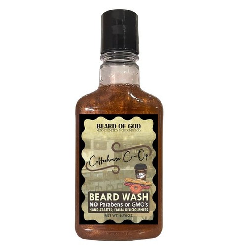 Titanium Shimmer Beard Wash Shampoo Soap, Moisturizes, Nourishes & Repairs - Handcrafted & Made in USA (Coffeehouse Co-Op)