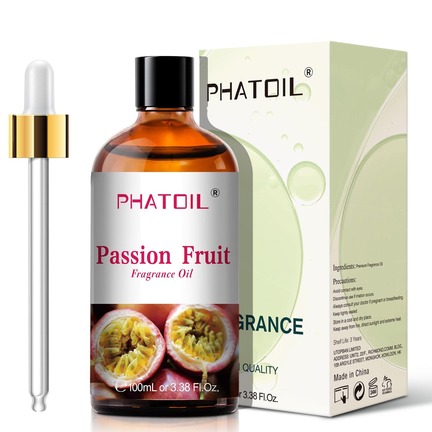 PHATOIL Passion Fruit Fragrance Oil for Diffuser Aromatherapy 3.38FL.OZ