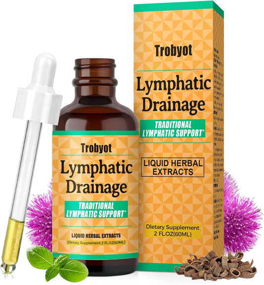 Lymphatic Drainage Drops - Natural Cleavers & Prickly Ash Bark for Immune Support | 2 Fl Oz