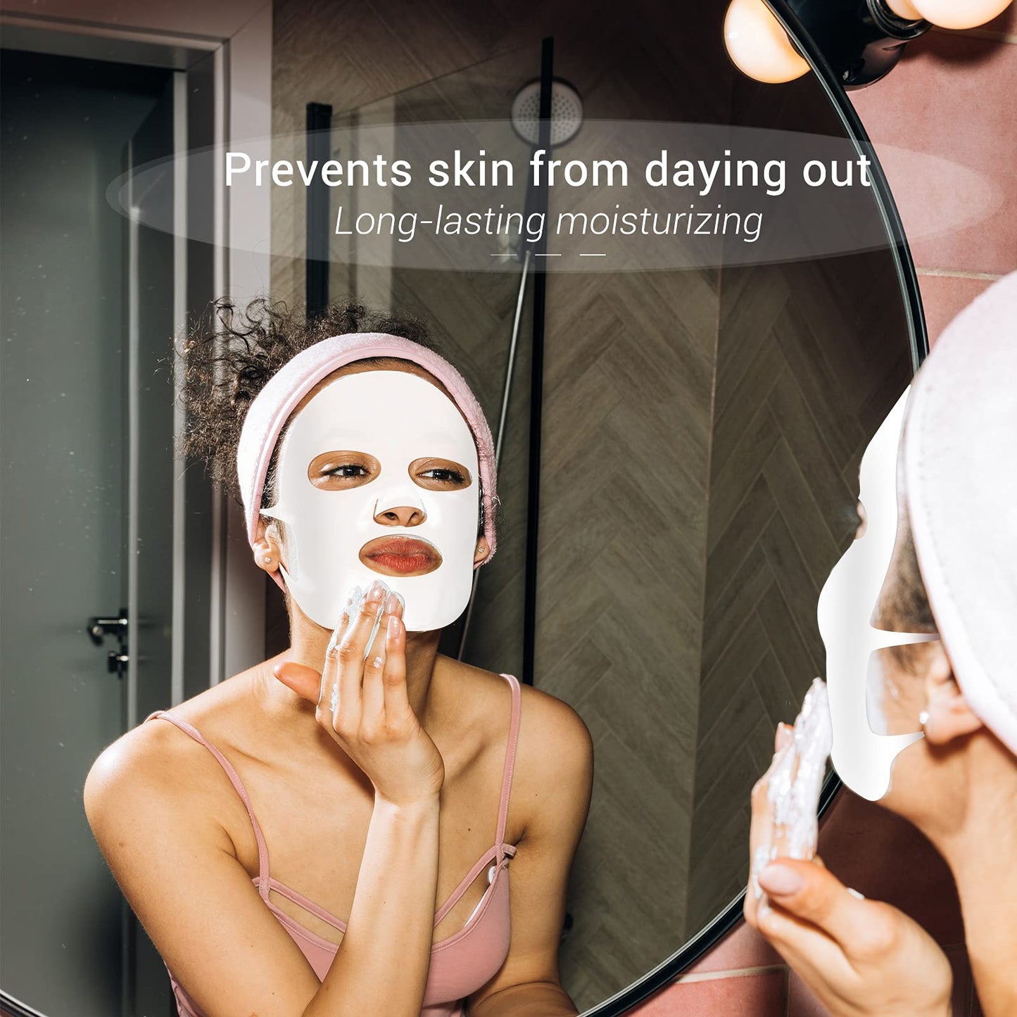 Maitys 5 Pcs Reusable Silicone Face Mask for Sheet Masks, Anti-wrinkle Moisturizing Facial Mask Cover Holder, Prevent Evaporation Hairdressing Skincare Beauty Spa Care Tool(Vivid Colors)