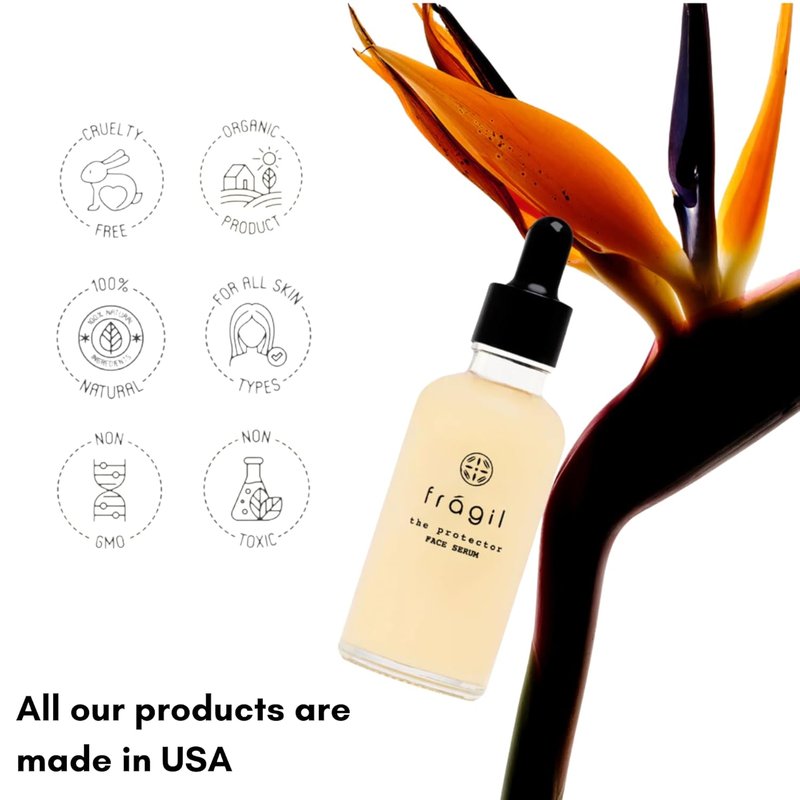 Glass Skin Face Serum - Hydrating Vegan Face Oil with Zinc & Vitamin C for Even Skin Tone | 1.69 fl oz
