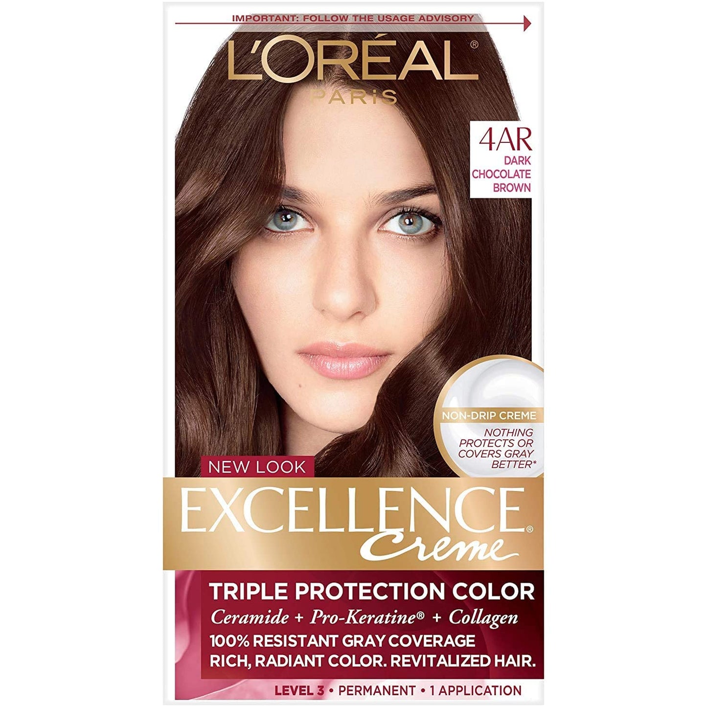 L'Oreal Paris Excellence Creme Triple Protection Hair Color, Dark Chocolate Brown [G15] 1 ea (Pack of 12)