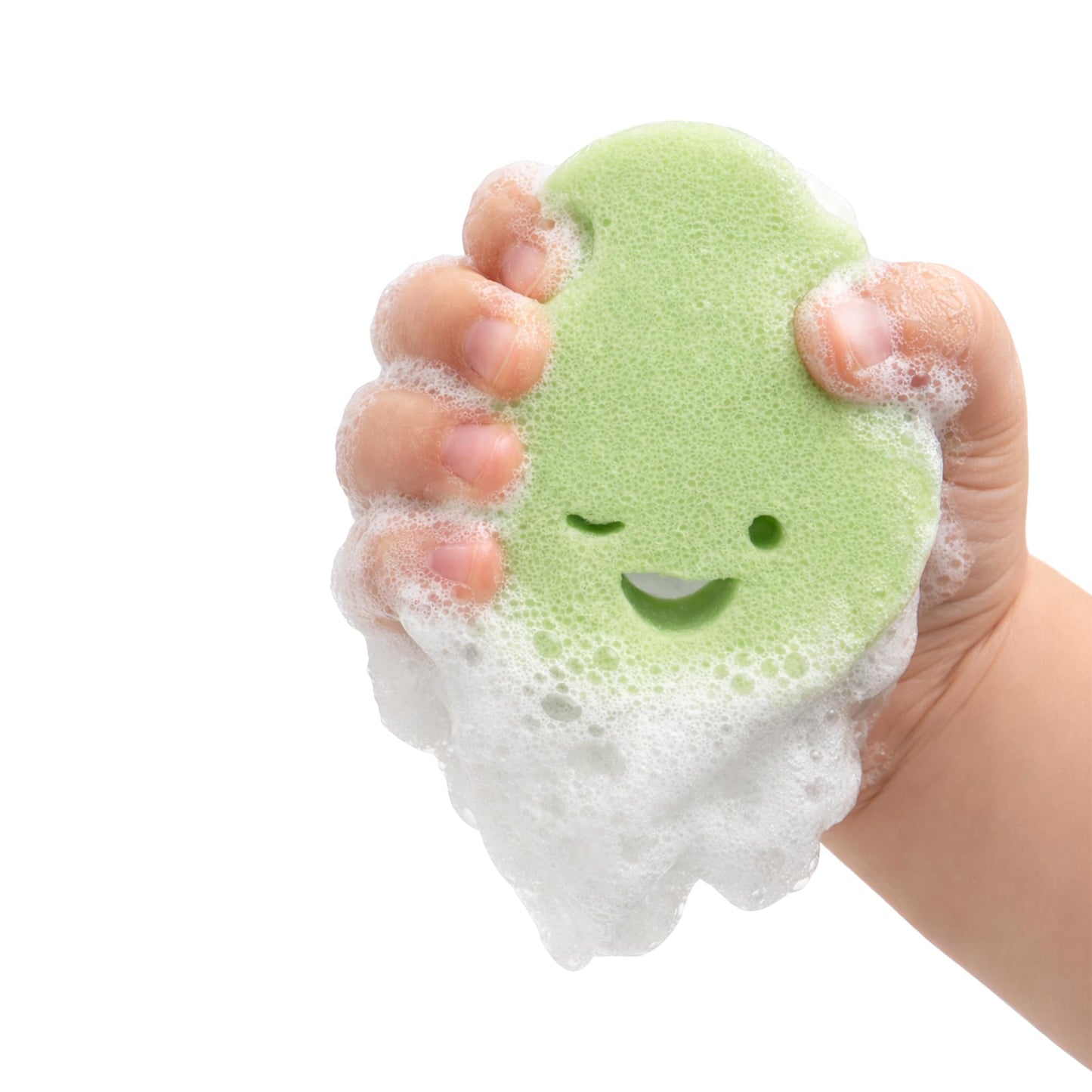 Dabble & Dollop Sponge Pop™ Kids Bath Sponge with Built-in Body Wash – Honeydew Soap Sponge for Kids, Super Soft Reusable Shower Sponge & Bath Loofah for Sensitive Skin, 15+ Washes