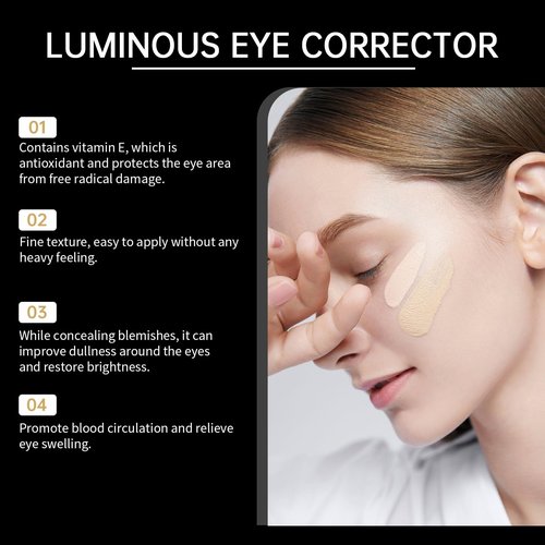 Luminous Eye Corrector Spf 41 - Under Eye Concealer for Dark Circles - Dermatology Luminous Eye Corrector - Anti-Aging Tinted Eye Cream 10 ML/0.34 FL.OZ (A, 1)