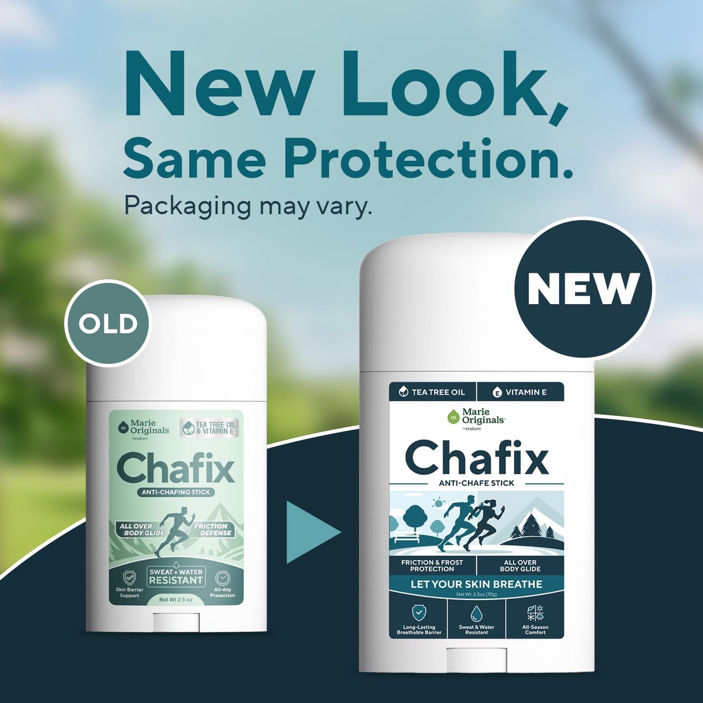 Marie Originals Chafix Anti Chafing Stick – 2 Pack | Plant-Based Anti Chafe Stick with Shea Butter, Arrowroot & Tea Tree | Sweat & Water Resistant, No White Residue, Non Greasy Thigh Rub Protection