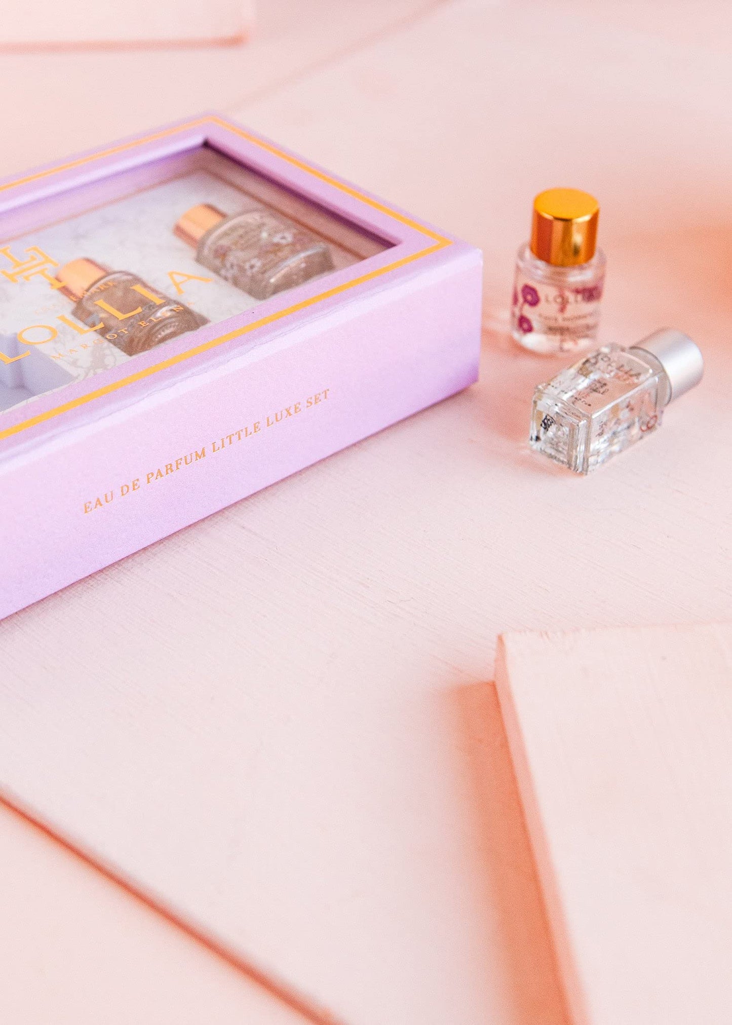LOLLIA Little Luxe Set, Travel Size Perfume for Women, 4 Mini Scents
