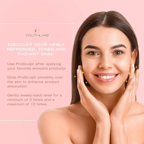 YouthLab ProSculpt Gua Sha, The Ultimate Skin ScrapingMassage Tool, Heat & Electric Vibration, Anti-Aging, EyeFace Puffiness, Wrinkles, FirmTighten, Tension Relief, Acupressure (White)