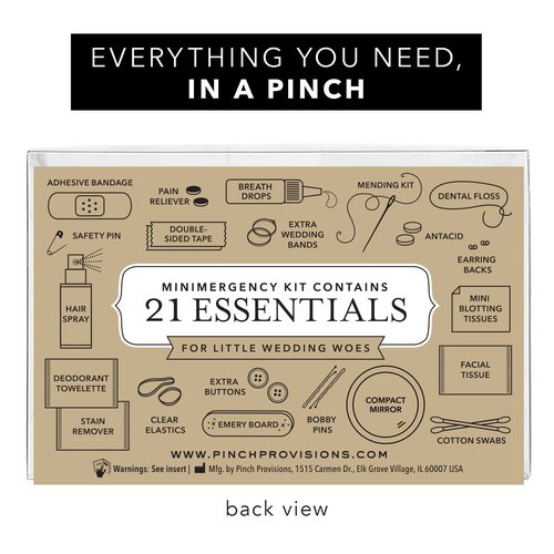 Pinch Provisions Velvet Rose Minimergency Kit for Bridesmaids, Includes 21 Emergency Wedding Day Must-Have Essentials, Perfect Bridal Shower and Bridesmaids Proposal Gift