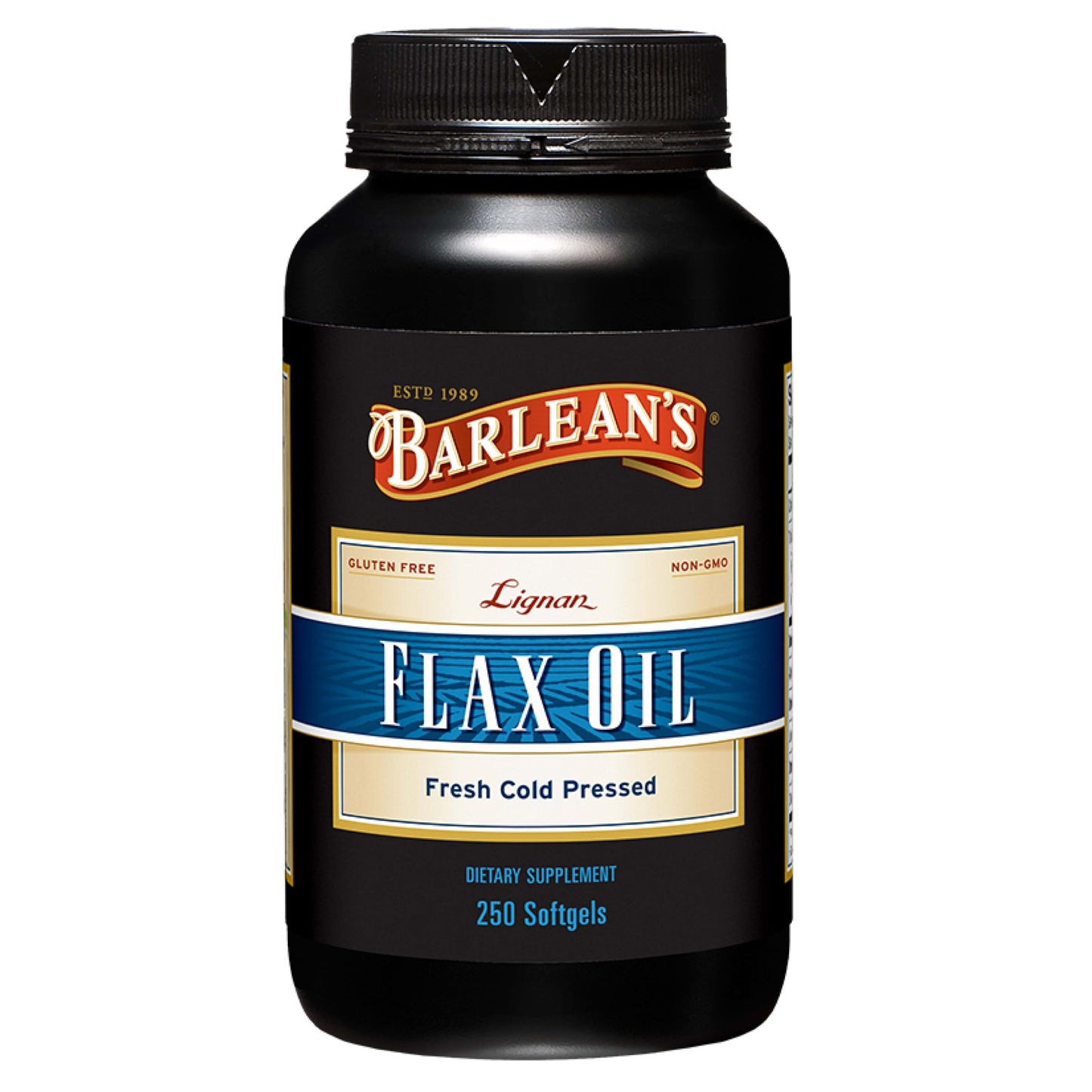Barlean's Lignan Flaxseed Oil Softgels, Cold-Pressed Flax Seed Supplement with 1,550 mg ALA Omega-3 Fatty Acids for Joint & Heart Health, 1000mg, 250 ct