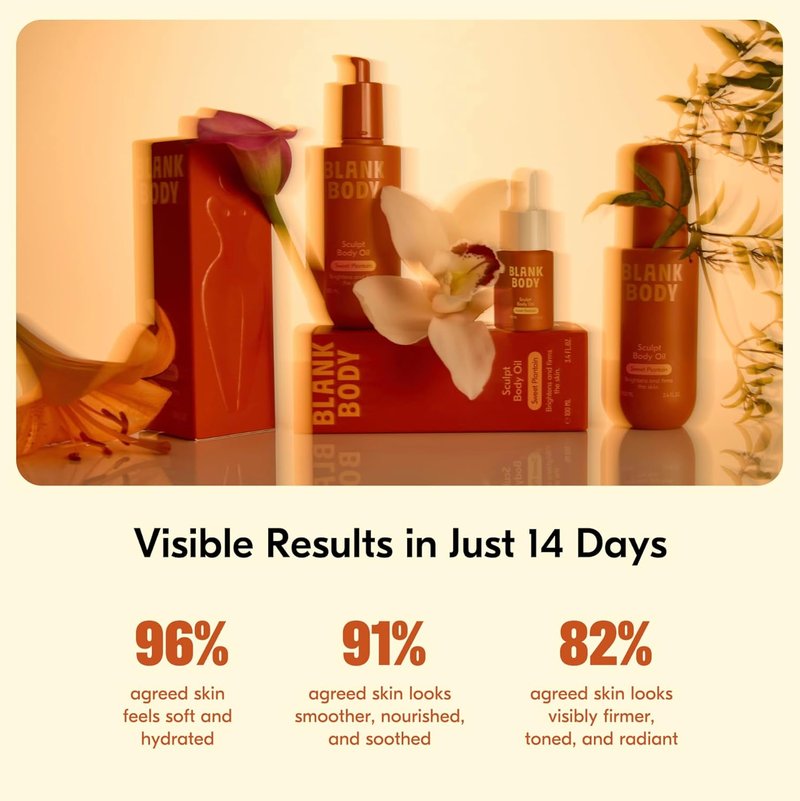 Firming Sculpt Body Oil - Antioxidant-Rich Formula for Improved Skin Elasticity | Non-Greasy, Vegan Gourmand Scent