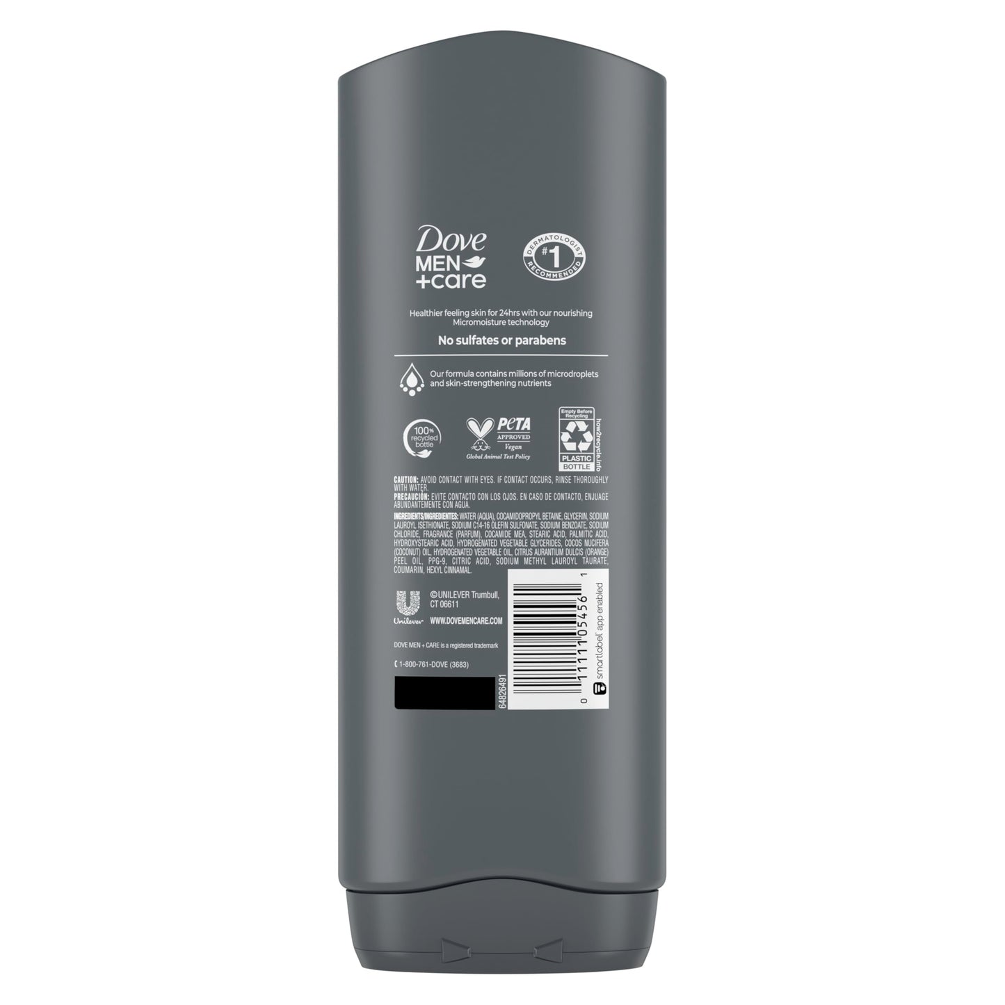 Dove Men+Care Midnight Classico Body and Face Wash 4 Count for Calm, Replenished & Hydrated Skin