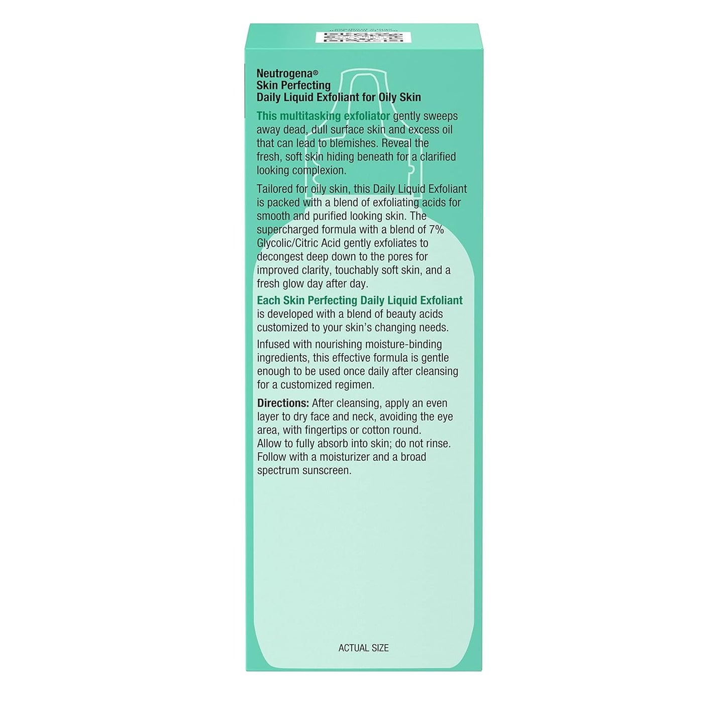 Neutrogena Daily Liquid Facial Exfoliant with 7% Glycolic Acid for Oily Skin - Smoothing & Clarifying Leave-On Treatment, 4 fl. oz