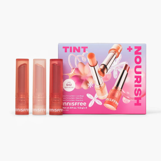 Innisfree Dewy Tint Lip Balm - Hydrating Tinted Balm with Hyaluronic Acid & Ceramides | Available in 4 Shades