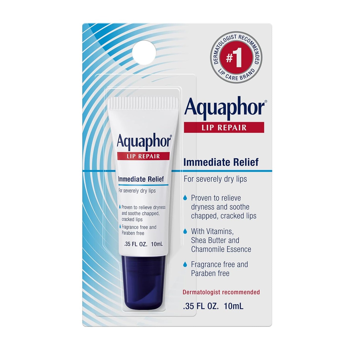 Aquaphor Lip Repair, 0.35 Fl Oz, Pack of 6