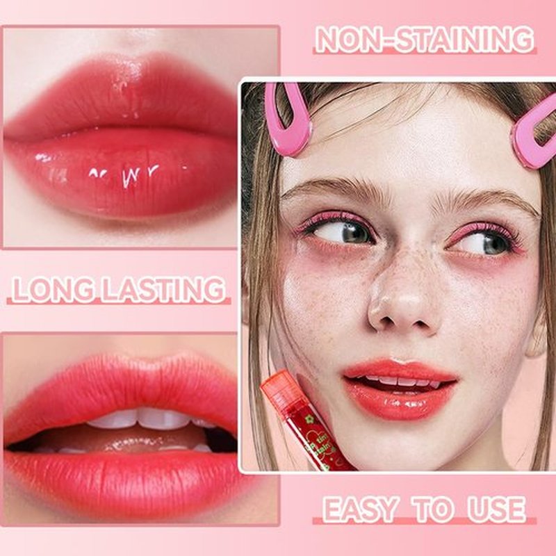 Tiejdhr 4PCS Rolling Ball Lip Oil Set, Long Lasting Hydrating & Moisturizing Lip Gloss Set for Kids Lip care, Transparent Lip Gloss for Dry and Chapped Lips (Set B, 0.16 Oz/Pcs)