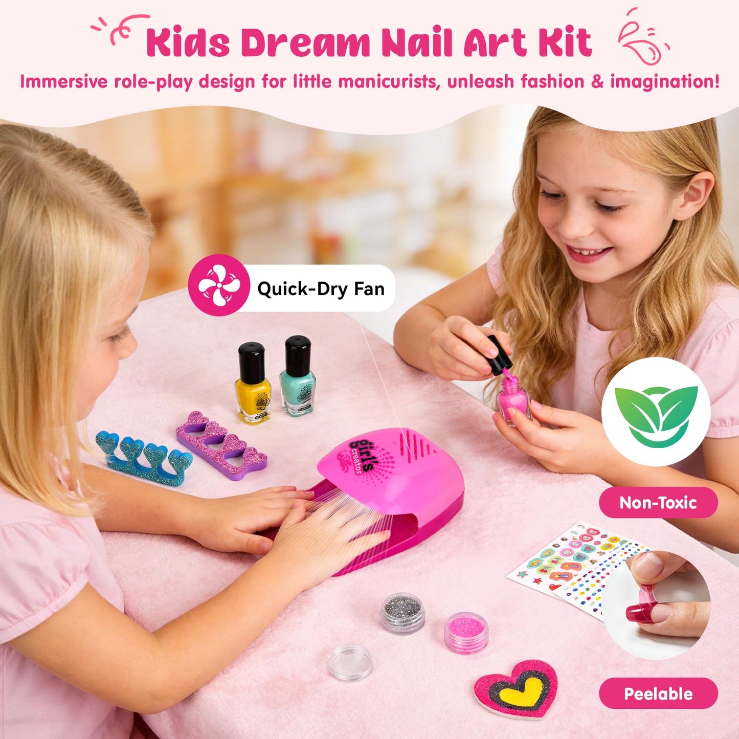 AuntyFey Kids Spa Day Kit for Gilrs, Kids Foot Spa Kit 6-8-12 with Rainbow Light Massage Foot Soak Tub, Girls Pedicure Spa Kit For Kids With Kids Spa Set For Girls Party Birthday Gift