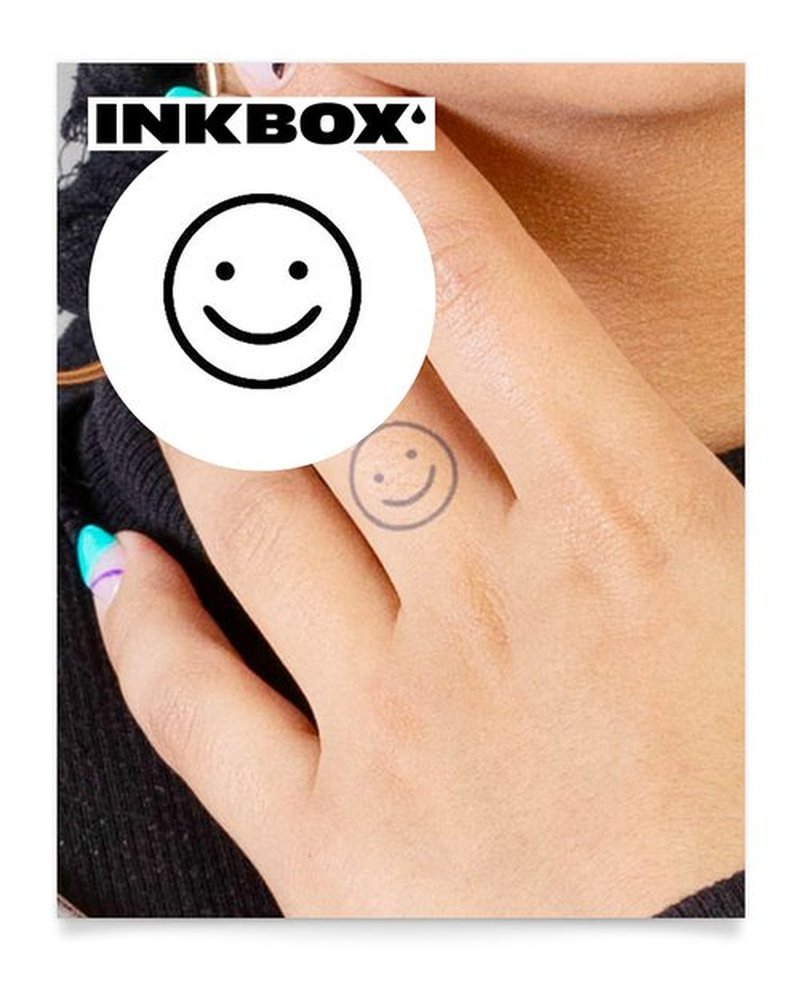 Inkbox Temporary Tattoos, Semi-Permanent Tattoo, One Premium Easy Long Lasting, Water-Resistant Temp Tattoo with For Now Ink - Lasts 1-2 Weeks, Glee, 1 x 1 in