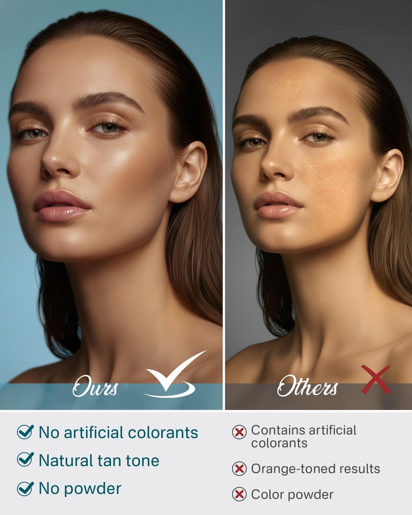 Face Tanning Drops, 2.03 fl oz DHA Self Tanning Drops with Glycerin, No Dye No Staining, No Lotion Mixing Needed, Natural Long-Lasting Glow Up to 6+ Days, Easy to Use Self Tan Drops (Natural Bronze)