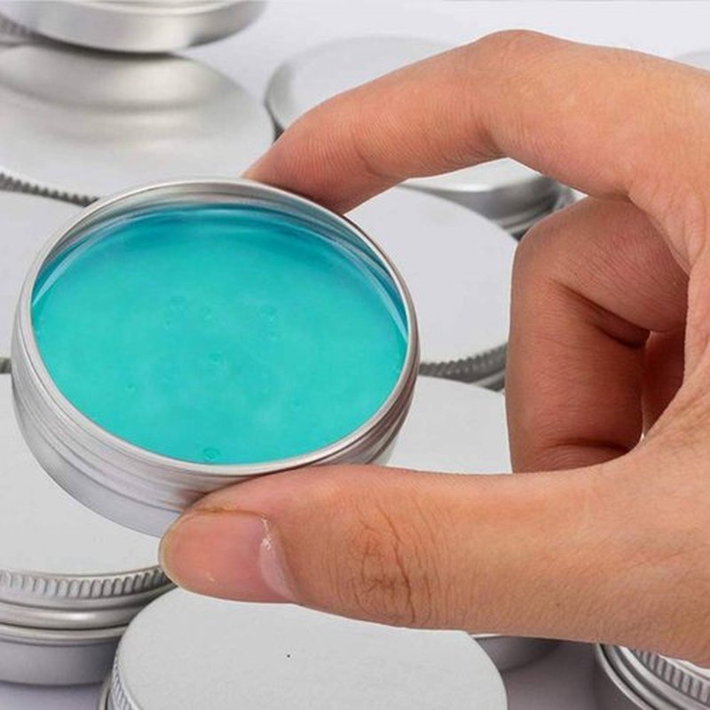 Hulless 2 Ounce Aluminum Tin Jar Refillable Containers 60 ml Aluminum Screw Lid Round Tin Container Bottle for Cosmetic,Lip Balm, Cream, 50 Pack