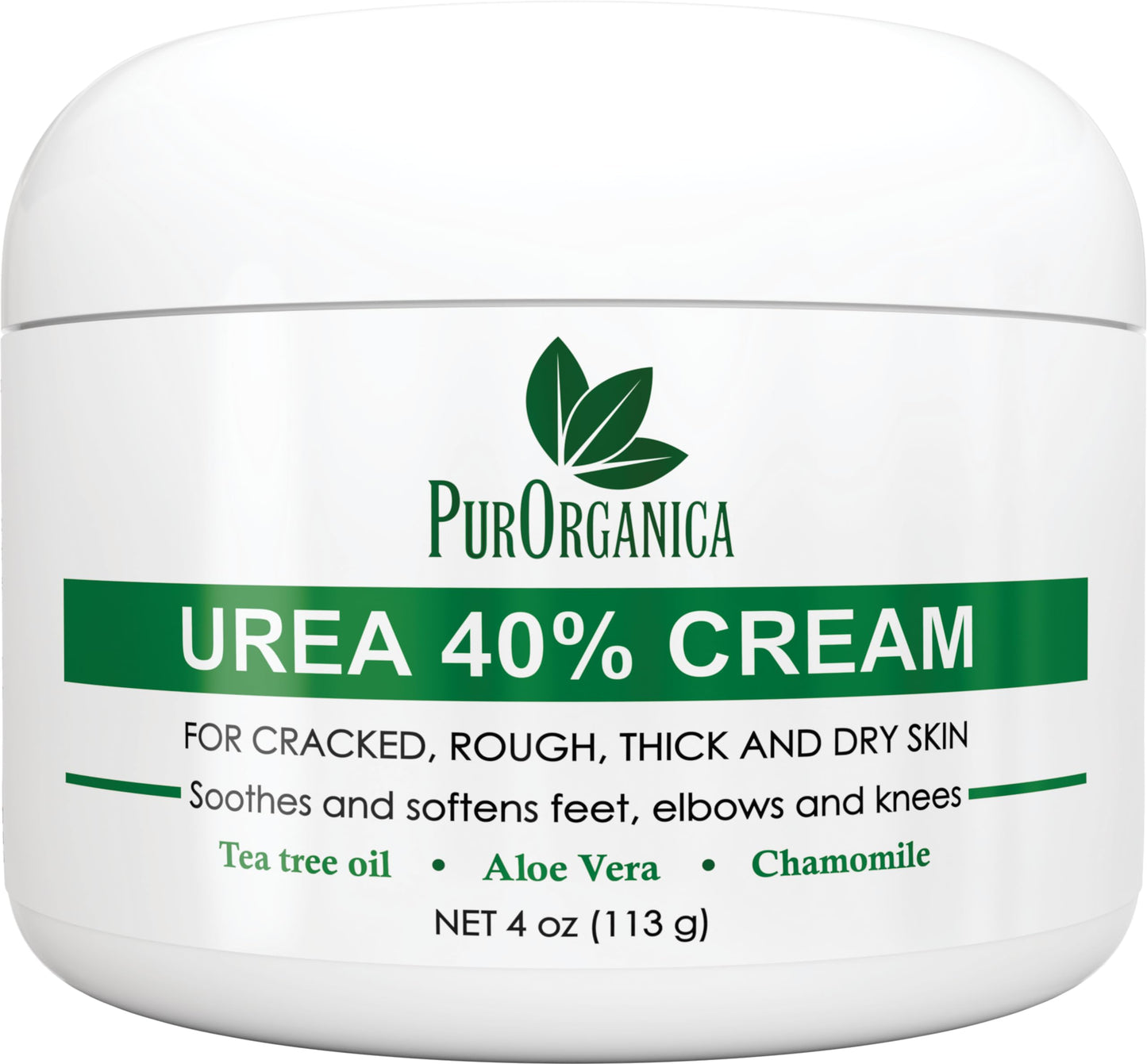 PurOrganica Urea 40% Foot Cream – Made in USA, Dermatologist Tested, Intensive Repair for Dry, Cracked Heels, Corns, Calluses & Rough Feet, Professional Strength Exfoliating & Moisturizing Cream
