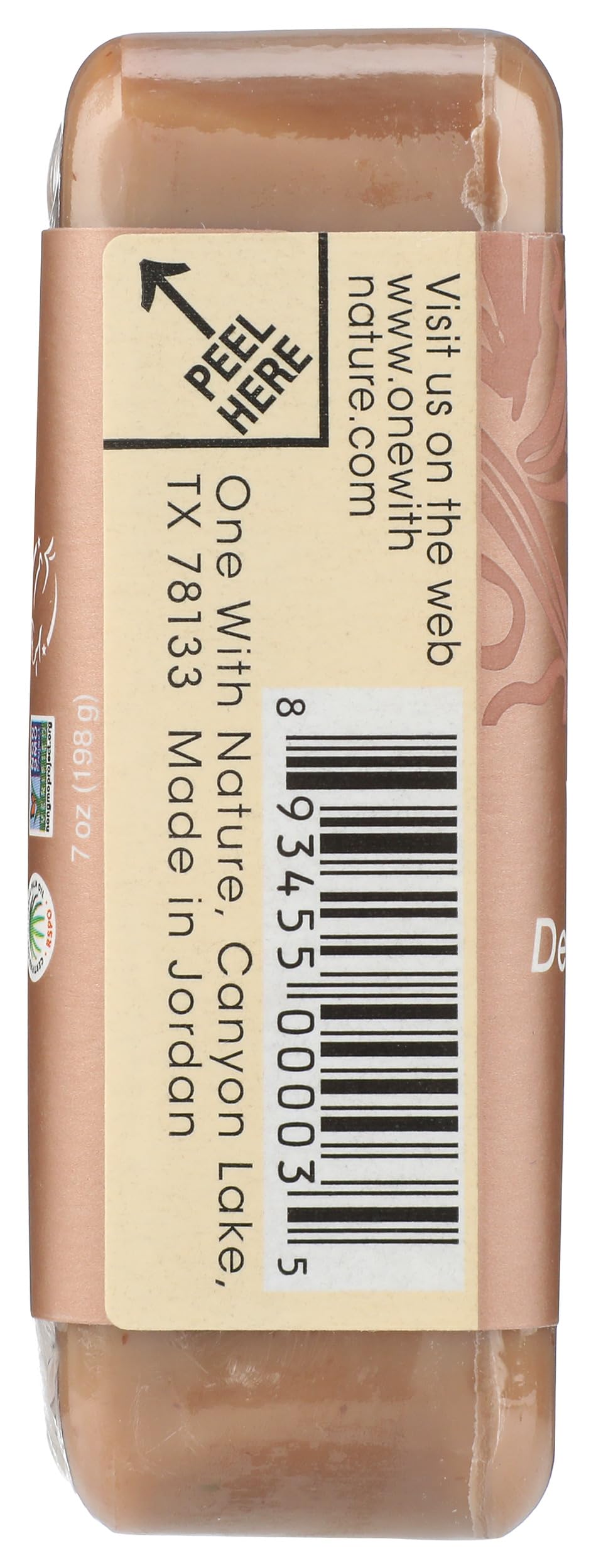 One With Nature Vanilla Oatmeal Dead Sea Mineral Soap, 7 Ounce Bar