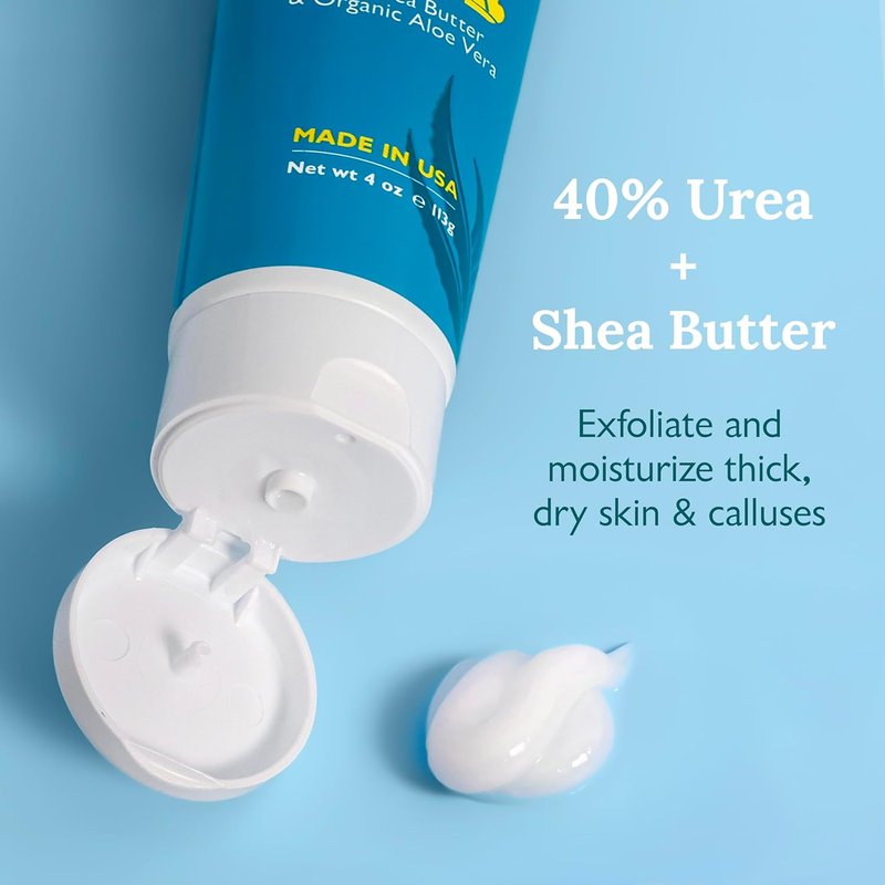 Urea Cream 40% - Maximum Strength Cracked Heel Treatment | Moisturizing Foot Cream with Shea Butter & Aloe for Dry Feet