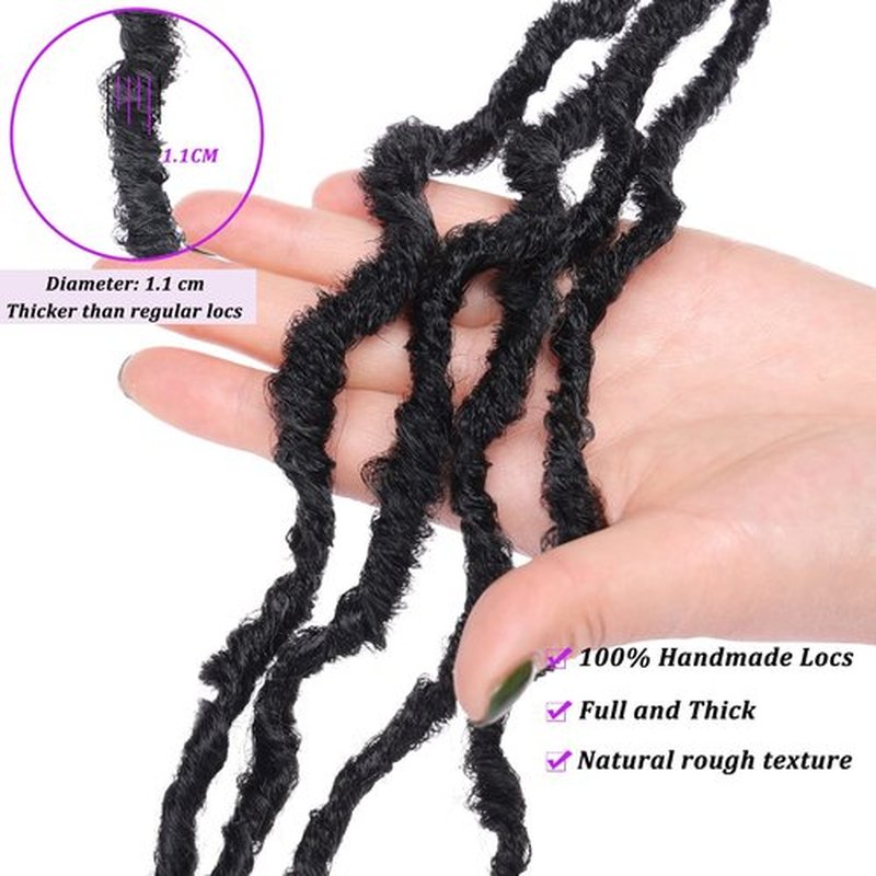 ZRQ Faux Locs Crochet Hair 16 Inch 7Packs Soft Locs Crochet Braids Hair for Women Pre-Looped Goddess Locs Crochet Hair With Curly Ends Synthetic Braiding Hair Extensions (16",1B#)