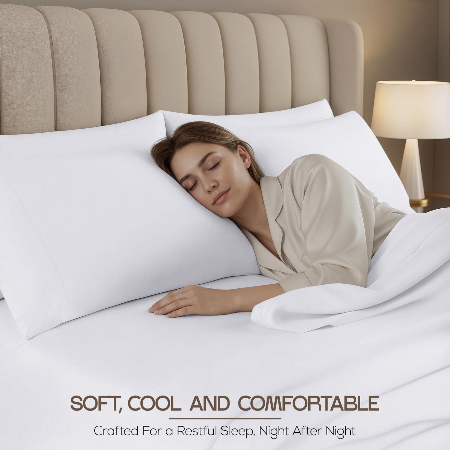 10-Pack Hotel King Size Sheet Set, Soft Brushed Microfiber Hotel Sheets, Hotel Quality Bedding, Deep Pocket, Shrink & Fade Resistant, Easy Care, White