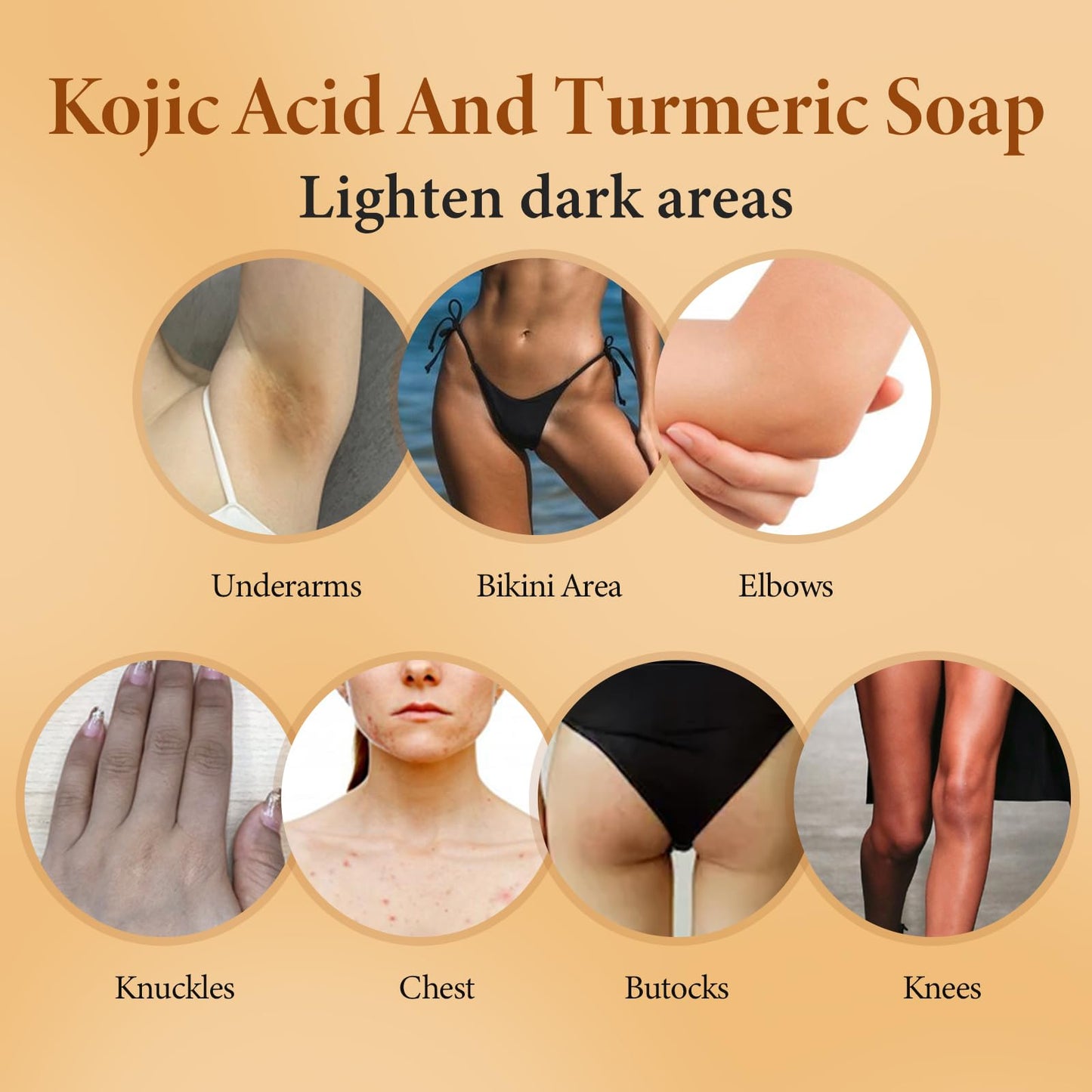 PALFICAB Kojic Acid Soap for Dark Spots & Uneven Skin Tone – Turmeric Brightening Cleansing Bar with Vitamin C, Shea Butter & Hyaluronic Acid – Face & Body Soap for Radiant-Looking Skin, 3.5 oz