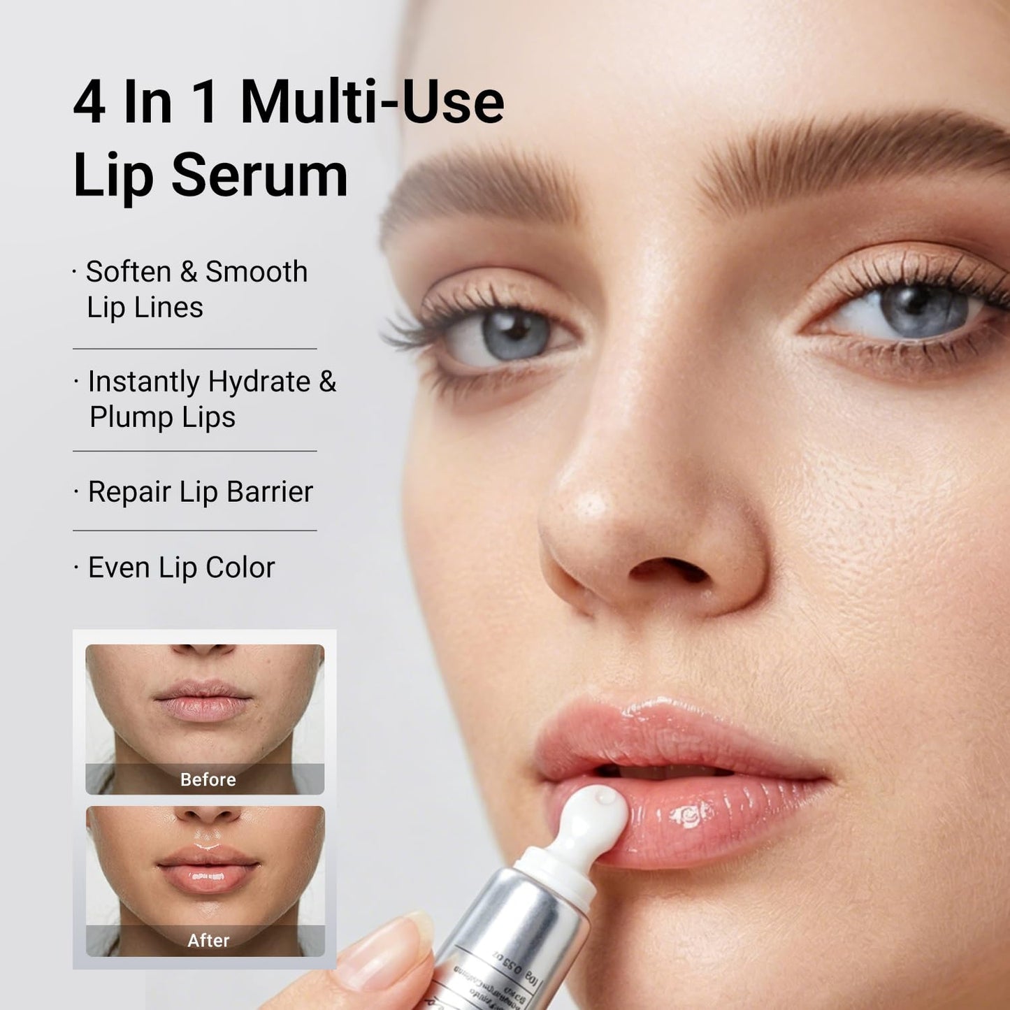 Dr.Leo Multi-Peptide Lip Serum Moisturizing Balm with Natural Oils, 0.35oz