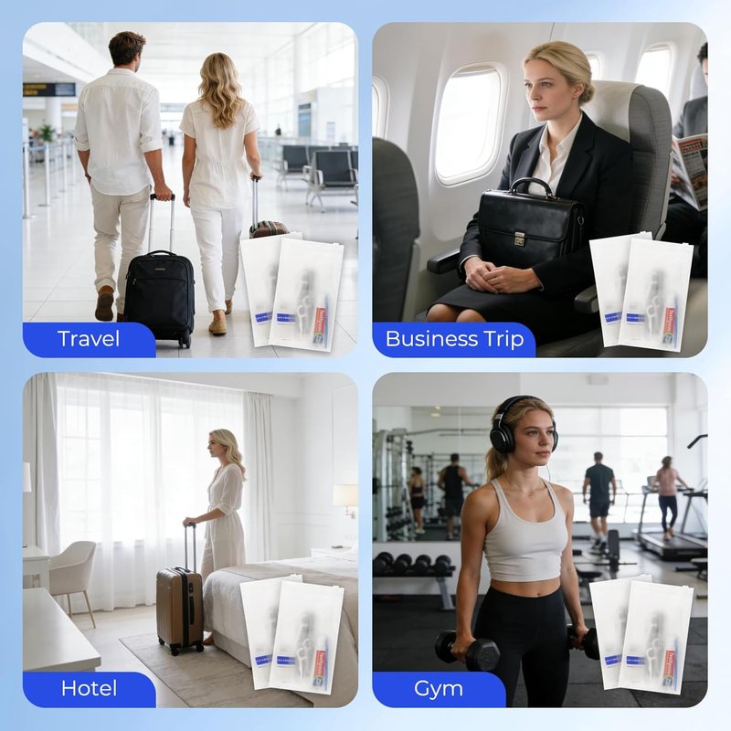 Travel Size Toiletry Kits - Disposable Personal Hygiene Supplies | Individually Wrapped Essentials (20 Packs)