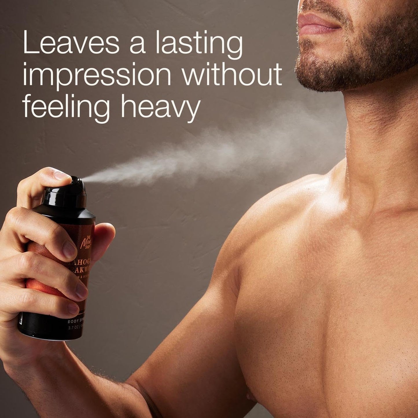 Bath & Body Works Body Spray for Men, Mahogany Teakwood Scent, Men’s Spray with Long-Lasting Personal Fragrance, Warm Woodsy & Masculine Scent, 3.7 oz - 1 Pack