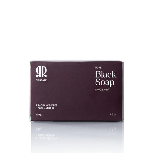 R&R Skincare Pure Black Soap Bar – African Black Soap for Face & Body – Handcrafted with Shea Butter & Palm Kernel Oil – Deep Cleansing & Moisturizing – Gentle for All Skin Types