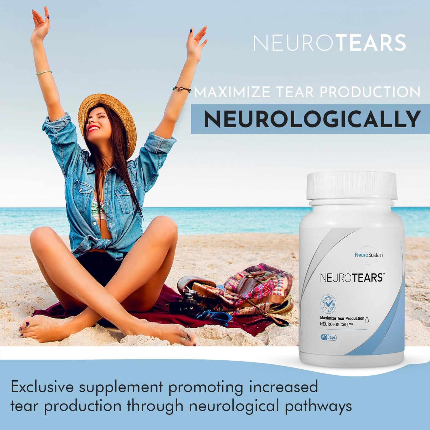 NeuroTears Tear Support Supplement – Maximize Tear Production Neurologically - Support Brain & Eye Health