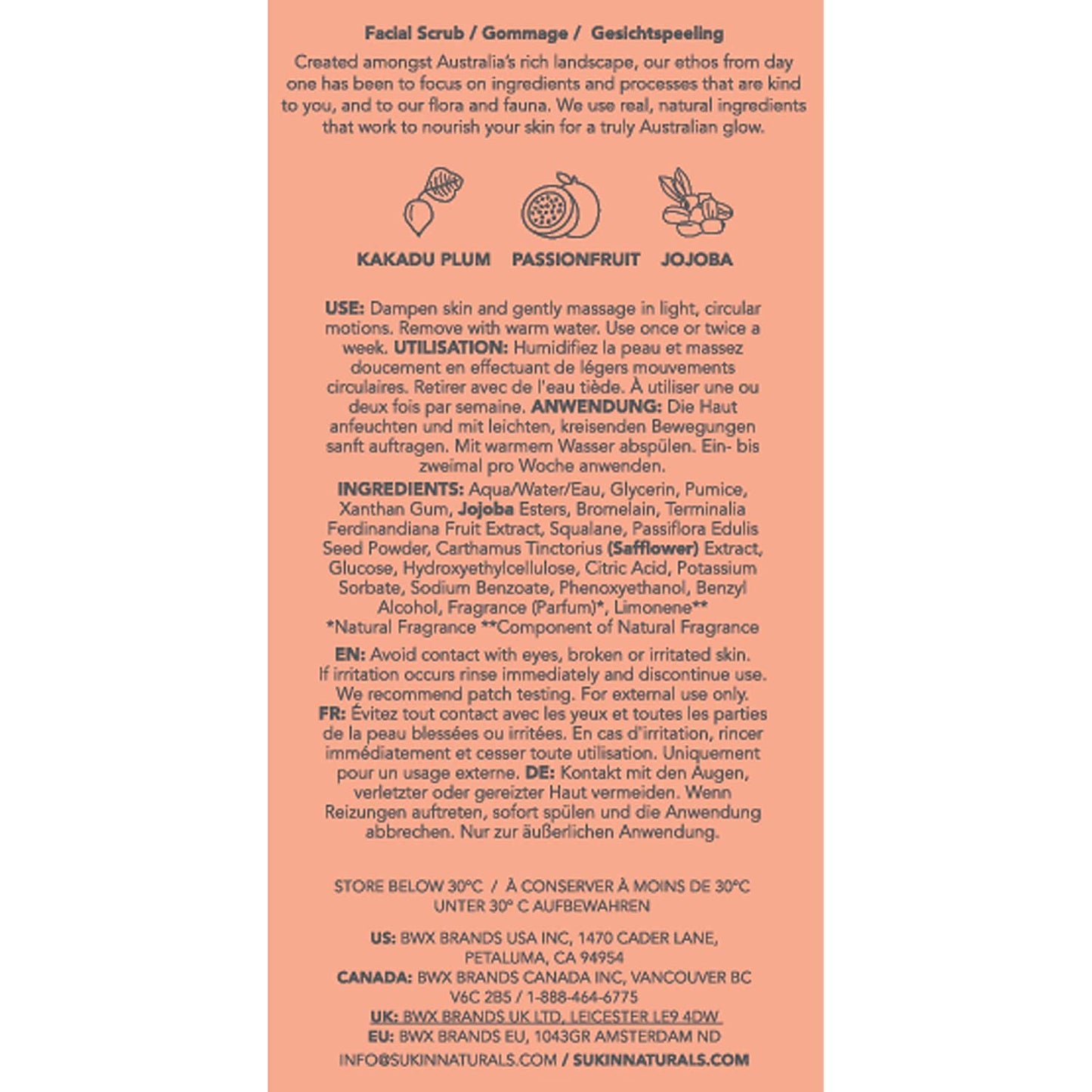 Sukin Brightening Jelly Exfoliator with Kakadu Plum & Jojoba, 4.23 Ounce