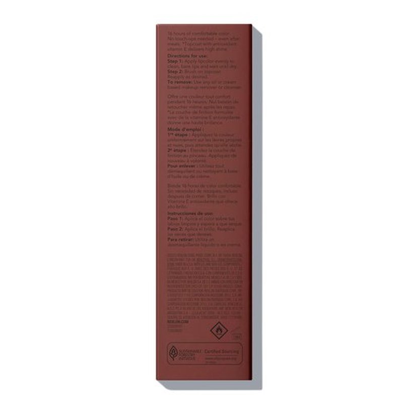 Revlon ColorStay Overtime Liquid Lipstick with Clear Lip Gloss, Lip Makeup Stocking Stuffers for Women, With Vitamin E, 320 Faithful Fawn, 0.07 Oz